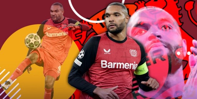 Jonathan Tah trong màu áo Bayer Leverkusen, thể hiện sự tập trung cao độ trong một trận đấu.