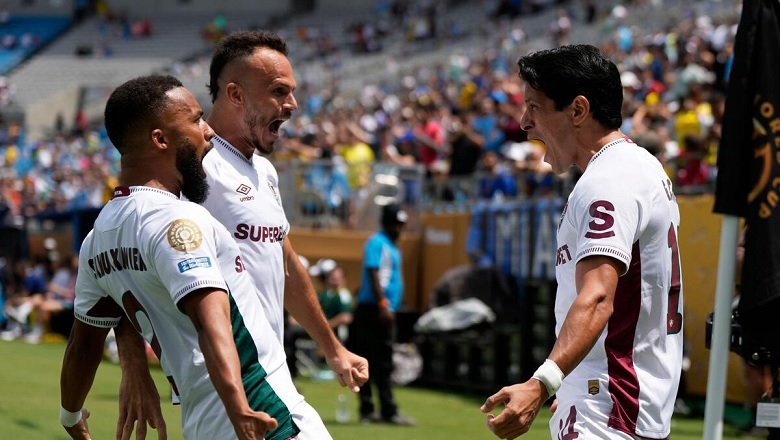 Cầu thủ Fluminense ăn mừng bàn thắng vào lưới Inter Milan tại Club World Cup
