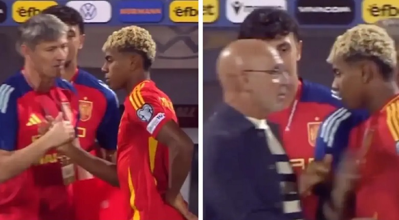 Lamine Yamal ôm lưng đau đớn rời sân sau trận đấu của Tây Ban Nha tại Vòng loại World Cup 2026, gây lo lắng cho Barcelona và HLV Hansi Flick.